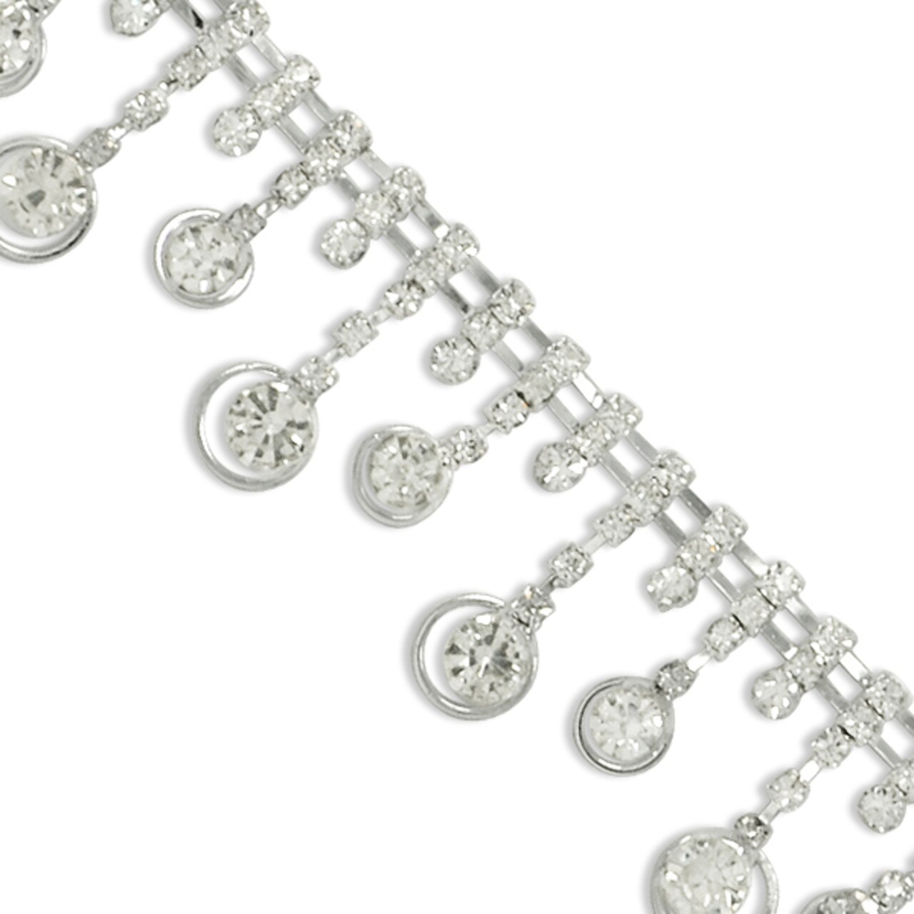 5 Yards of Narketa 1 1/4" Rhinestone Dangle Trim | 5 yard cut